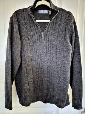 Oscar de la Renta Men's Wool Half-Zip Sweater Size Large